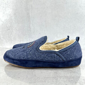 Lucky Brand Kozey 2 Women's 8 Blue Faux Fur Lucky Rainbow Slippers